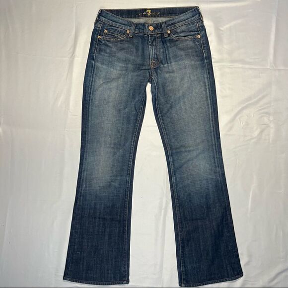 7 For All Mankind Bootcut Low Rise Denim Jeans 27 - Picture 1 of 9